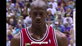 Michael Jordan last 3 minutes in his FINAL BULLS GAME vs Jazz 1998 [upl. by Ahsatam]