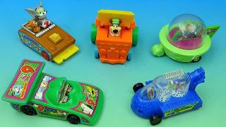 1999 CARTOON NETWORK WACKY RACING set of 5 WENDYS COLLECTIBLES VIDEO REVIEW [upl. by Osher]