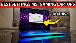 MSI Gaming Laptops Best Settings  Gain More FPS in 2 mins [upl. by Siramad760]