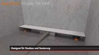 Einbau einer Duschrinne  Easy Drain Modulo TAF Wall Sekundärwasser Ableitung Deutsch [upl. by Ifen]