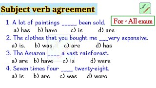 Subject Verb Agreement practice set 6 englishacademy subjectverbagreement [upl. by Ilzel]