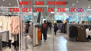 CLOTHING STORES IN THE UK 🇬🇧  WHAT 100 POUNDS CAN GET YOU IN THE UK 🇬🇧 [upl. by Jessabell]