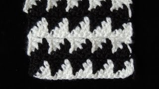 Crochet  Punto Fantasia en Blanco y Negro  3 [upl. by Eednak635]