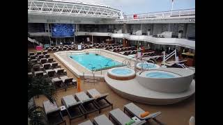 Holland America Line ms Koningsdam Cruise Ship Lido Deck Swimming Pool [upl. by Airaet896]