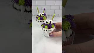 Monster cupcakes 👿🧁 cupcakes halloween halloweencupcakes cakedbyrach monster cute shorts [upl. by Nnyrat]