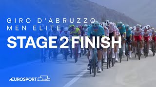 THRILLING VICTORY 😮‍💨  Giro dAbruzzo 2024 Stage 2 Race Finish  Eurosport Cycling [upl. by Romina]