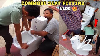 Finally 6 ota commode seat fitting vayo gharma 🔥 how to fit commode seat।। YouTube [upl. by Amlet]