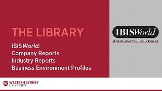 IBISWorld Company Reports Industry Reports Business Environment Profiles [upl. by Nauqel]