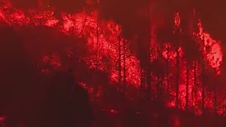 Aggressive Bear Fire burns through Sierra County [upl. by Silloc]