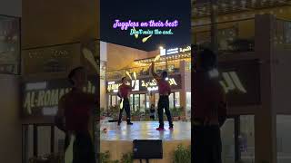 Live performance by Jugglers in Dubai juggling juggler globalvillage travel sairascosmos [upl. by Luar]