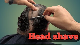 asmr barber Dramatic Hair Change Full Head Shave Head Shave Transformation [upl. by Faucher]