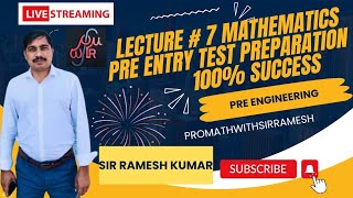 Lecture 07  Mathematics  Pre Entry Test Preparation  Matrix and Types of Matrix MCQsSir Ramesh [upl. by Tracey]