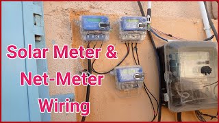 Solar Meter amp Net Meter Connection  On Grid Solar System Installation  Solar Meter Wiring [upl. by Tris]