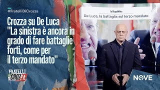 Crozza su De Luca quotLa sinistra è ancora in grado di fare battaglie forti come per il terzo mandatoquot [upl. by Torr839]