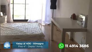 Yatay al 400  Almagro  Departamento 1 Ambiente [upl. by Leamaj504]