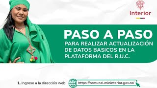 Registro Único Comunal RUC paso a paso para solicitarlo wilsonexitoso  Buen Camino 👣💫 [upl. by Gram]