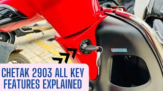 New Chetak 2903 Key 🔑 All Functions Explained chetak2903 bajajchetak2903 [upl. by Hackett]