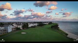 Nags Head Golf Links  18th Hole Flyover 4K  Sunset in North Carolinas Outer Banks [upl. by Aneri443]