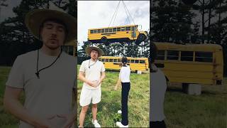 Recordbreaking Stacking School Buses Attempt Shorts [upl. by Savage]