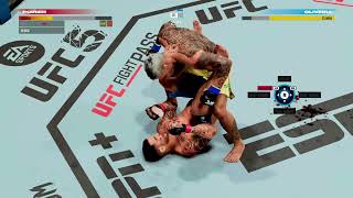 UFC 5 Dustin Poirier VS Charles Oliveira QUICK KO [upl. by Akinej]