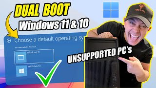 How to Dual Boot Windows 11 24H2 with Windows 10 on the Same Drive Unsupported PC [upl. by Grounds]