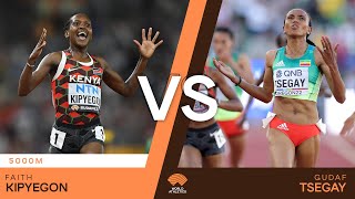 Tsegay vs Kipyegon  World Athletics Championships Wins [upl. by Aihcats]