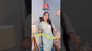 Myntra Chikankari kurta🛍️Best festive wear from myntra festive kurti haul shorts ethniclook [upl. by Kris]