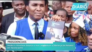 Venâncio Mondlane Anuncia a sua candidatura a liderança da Renamo em Nacala porto [upl. by Zacherie]