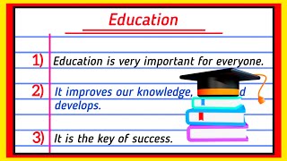 10 lines on education  essay on importance of education  importance of education paragraph [upl. by Edlun]