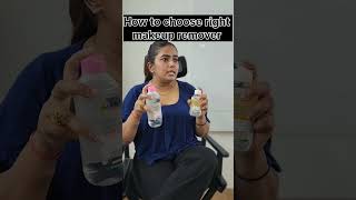 How to choose right makeup remover or cleansermakeupremover makeup makeupshorts [upl. by Trabue]