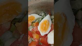 Easy way to make Romaine lettuce cucumber egg salad 🥗Tuesday Olsen simple couple [upl. by Anirehtac513]