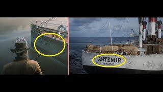 RDR2 boat names Antenor The Iliad amp Malvina Ossian epic poems SPOILERS Red Dead Redemption 2 [upl. by Notneiuq]