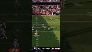 Mecole Hardman beats the corner to makes a grab for touchdown chiefs madden nfl football shorts [upl. by Reitman]