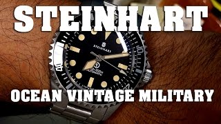 Steinhart Ocean Vintage Military OVM  Review Measurements and Lume [upl. by Eetak]