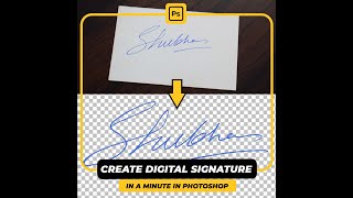 Create Digital Signature in Photoshop [upl. by Enahpad]