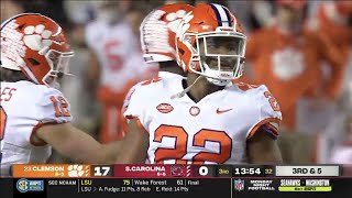 Trenton Simpson Clemson LB 22 Vs South Carolina 2021 [upl. by Netsruk]