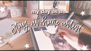 my day as a stayathome artist  studio vlog  ktscanvasescom [upl. by Vigor534]