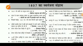 1857 स्वतंत्रता संग्राम इतिहास भारत का इतिहासhistory sscchsl vyapammpsc 1857swatantrataSangram [upl. by Barnaby548]