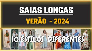 10 LOOKS DIFERENTES COM SAIAS LONGAS MODA VERÃO 2024  Moda Mulheres Maduras  MÁRCIA DINIZ [upl. by Ellenid]