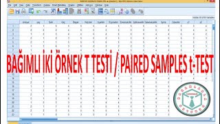 SPSS ile BAÄIMLI Ä°KÄ° Ã–RNEK T TESTÄ°  PAIRED SAMPLES tTEST [upl. by Anipsed]