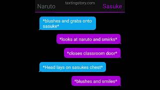 sasunaru texting storypart 1 Narutos kinda depressed [upl. by Nerraj]