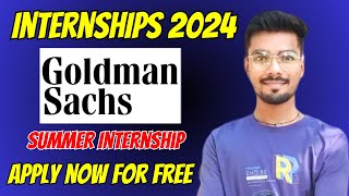 Goldman Sachs Internship  Internships for College Students  2025  2026 Students Eligible [upl. by Tshombe]