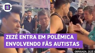 Zezé di Camargo é criticado por imitar movimento de homem autista em evento [upl. by Aicitan255]