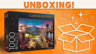 Cartographers 1000 Piece Puzzle  Unboxing [upl. by Gnot213]