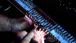 basket weave stitch on the knitting machine [upl. by Leiuqeze770]