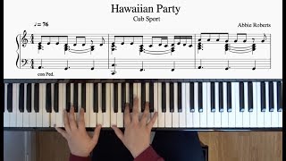 Hawaiian Party Cub Sport Piano TutorialInstrumentalCover  Sheet Music [upl. by Yetsirhc]