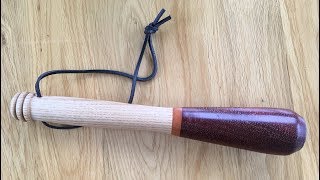 Woodturning  Fishing Priest in Lignum Vitae and English Ash [upl. by Ralli375]