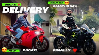 Finally Ducati or Ninja H2 ki delivery ke liye ghar pahuche 😍 or mila tagda Surprise ❤️ [upl. by Goldin]