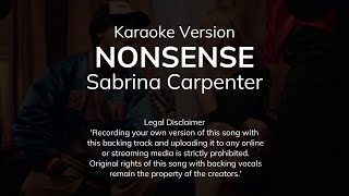 Sabrina Carpenter  Nonsense Karaoke Version [upl. by Eittel]