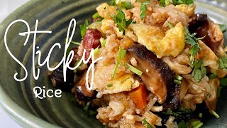 How to make sticky rice with Chinese sausages in a rice cooker [upl. by Otineb]